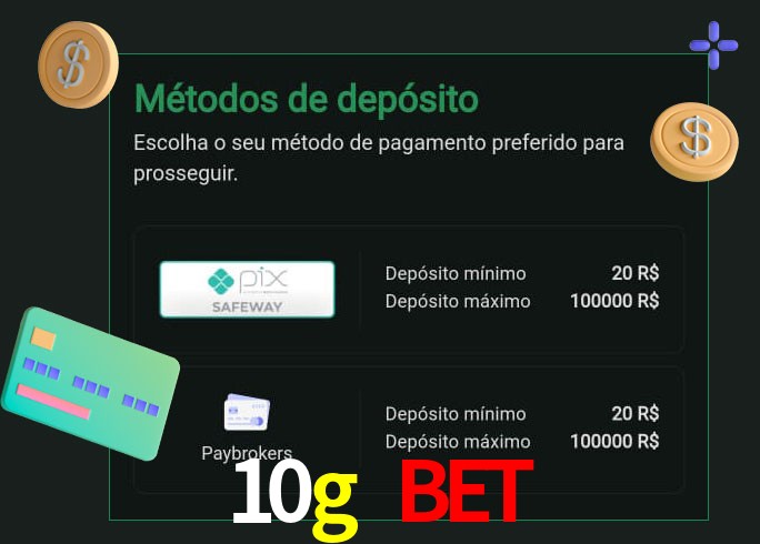 O cassino 10g bet oferece uma grande variedade de métodos de pagamento
